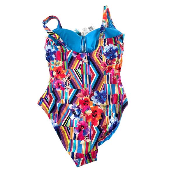 Johnny Was Women's Summer Stripes Tanksuit One Piece Size M - Picture 8 of 11